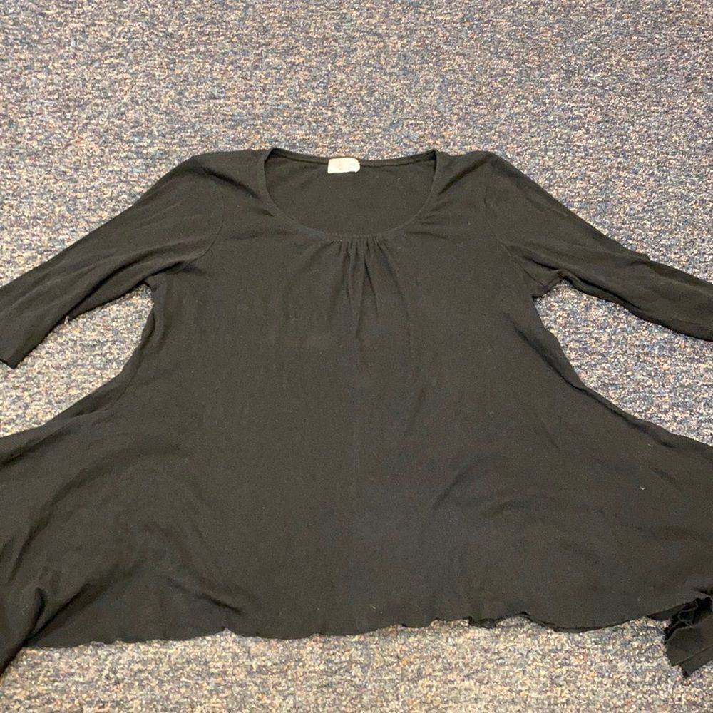 Jon Den Black Flowy Top sz. 1X